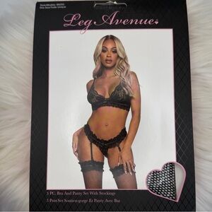 Black Sexy Lingerie Bra and Panty Set | Sensual Baddy 3 Piece